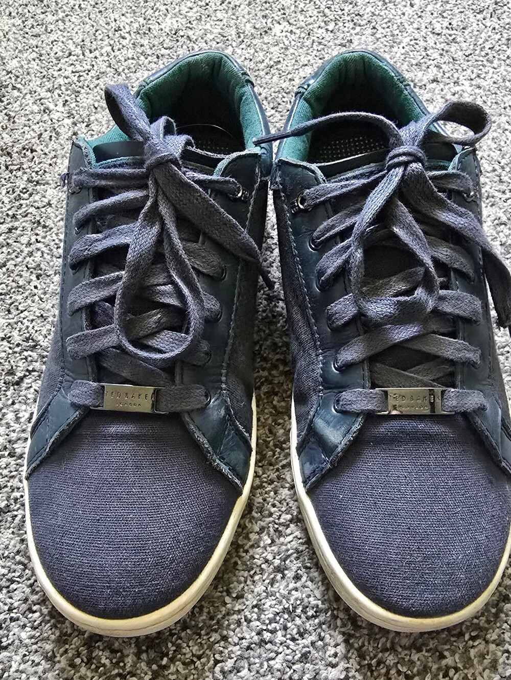 Ted Baker London Keeran Canvas & Leather Low Top Sneakers Women Size 7.5 - Picture 11 of 11